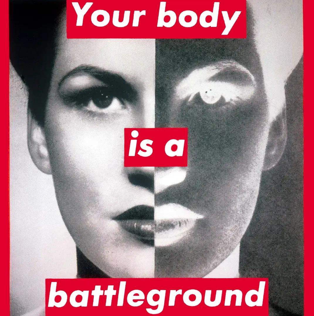 Barbara Kruger, Your body is a battleground, 1989.