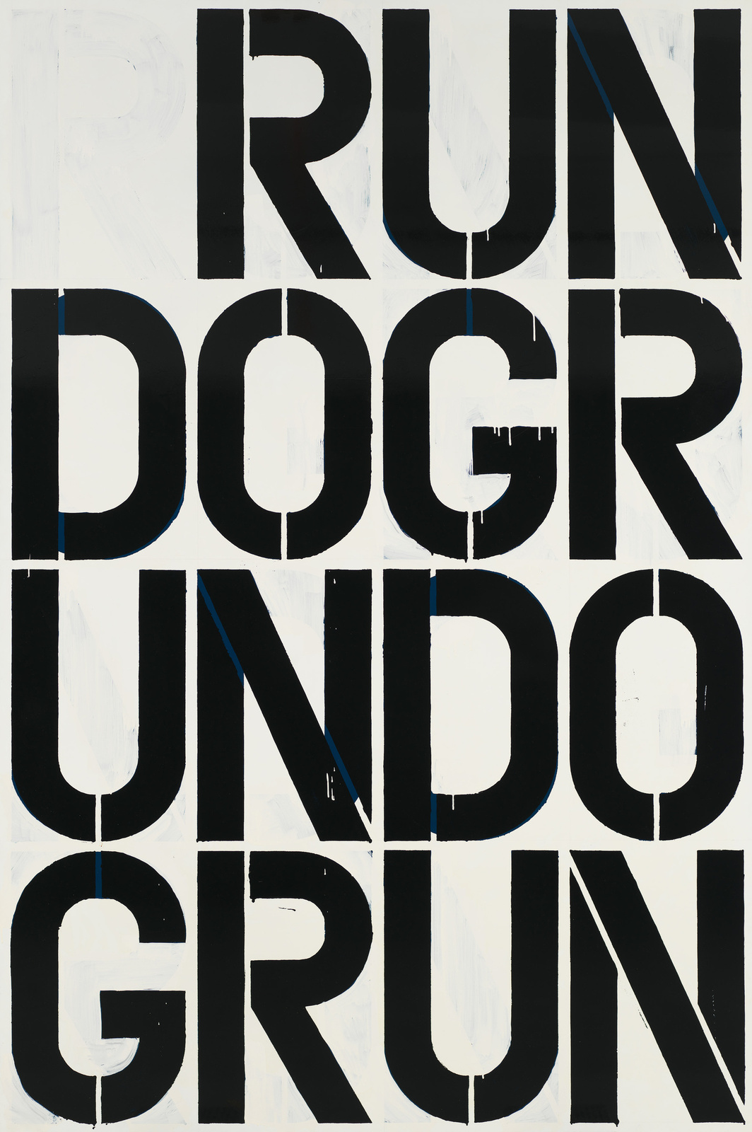 Christopher Wool, Run dog run, 1990.