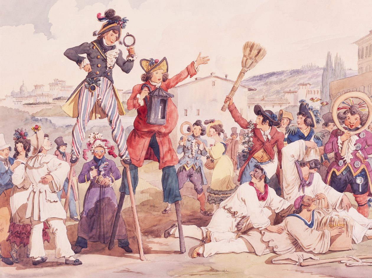 Achille Pinelli: Rimske maske, oko 1830.