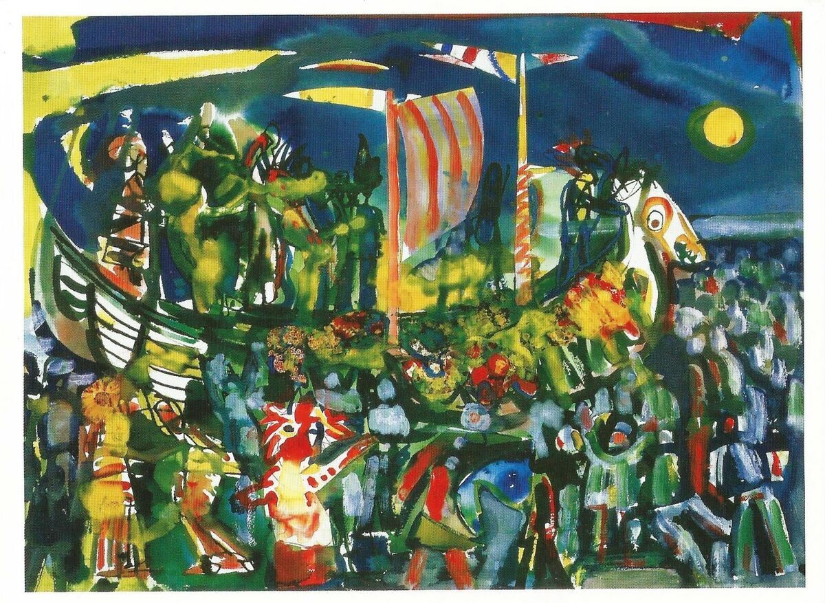 Romare Bearden: Karnevalska procesija, 1984.
